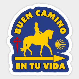 Horseback Camino de Santiago Buen Camino En Tu Vida Sticker